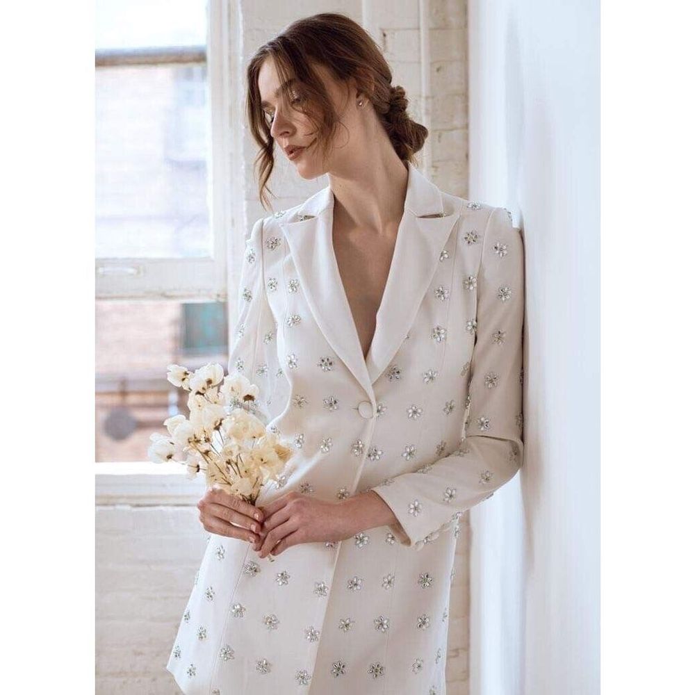 Anthropologie Ace Crystal Tuxedo Dress $400 - Picture 5 of 11